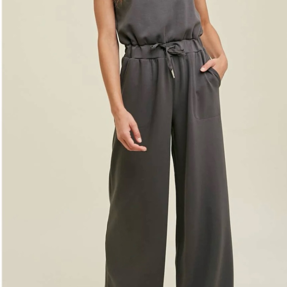 Women's Gray Jumpsuit MED
